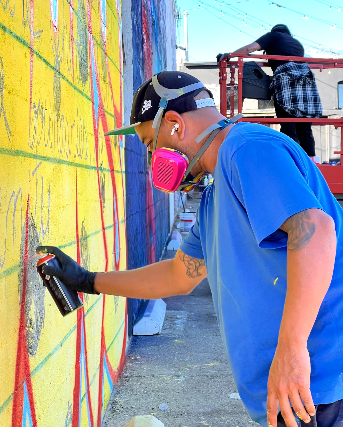 Ashley Hodder mural in progress