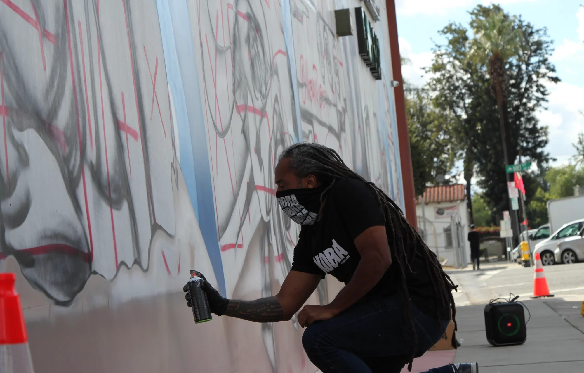 Artist with KOBRA mask