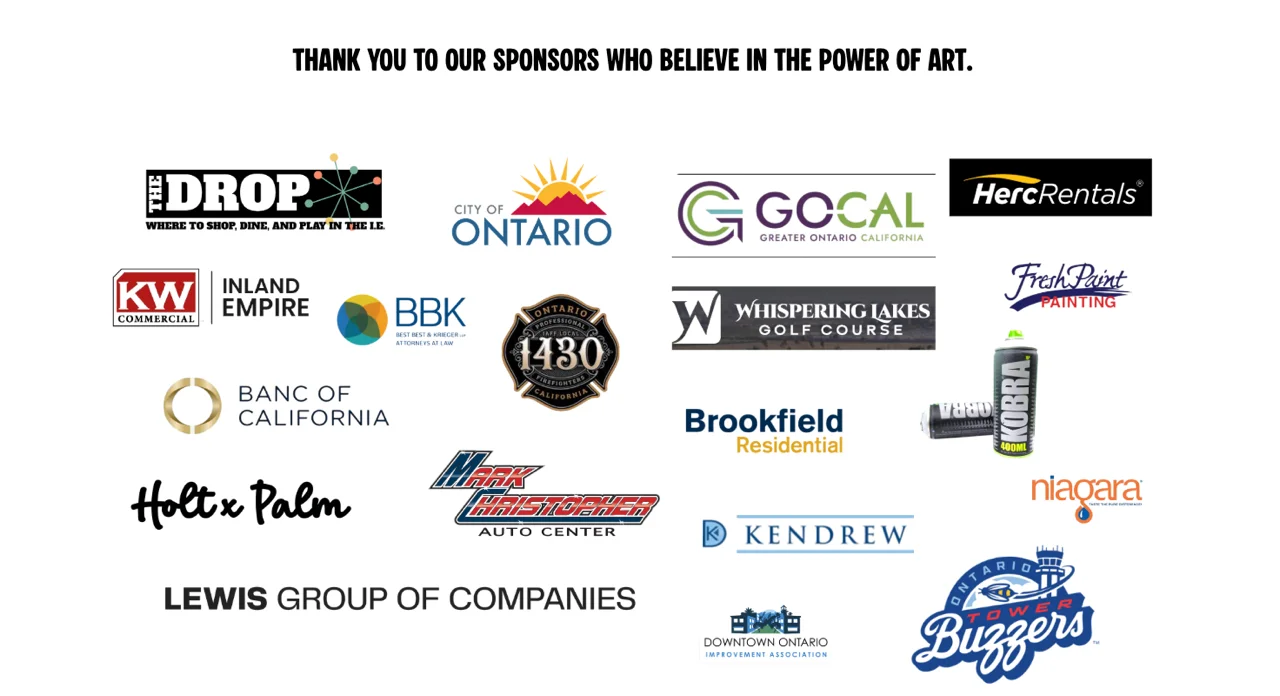 Thank you to our sponsors who believe in the power of art